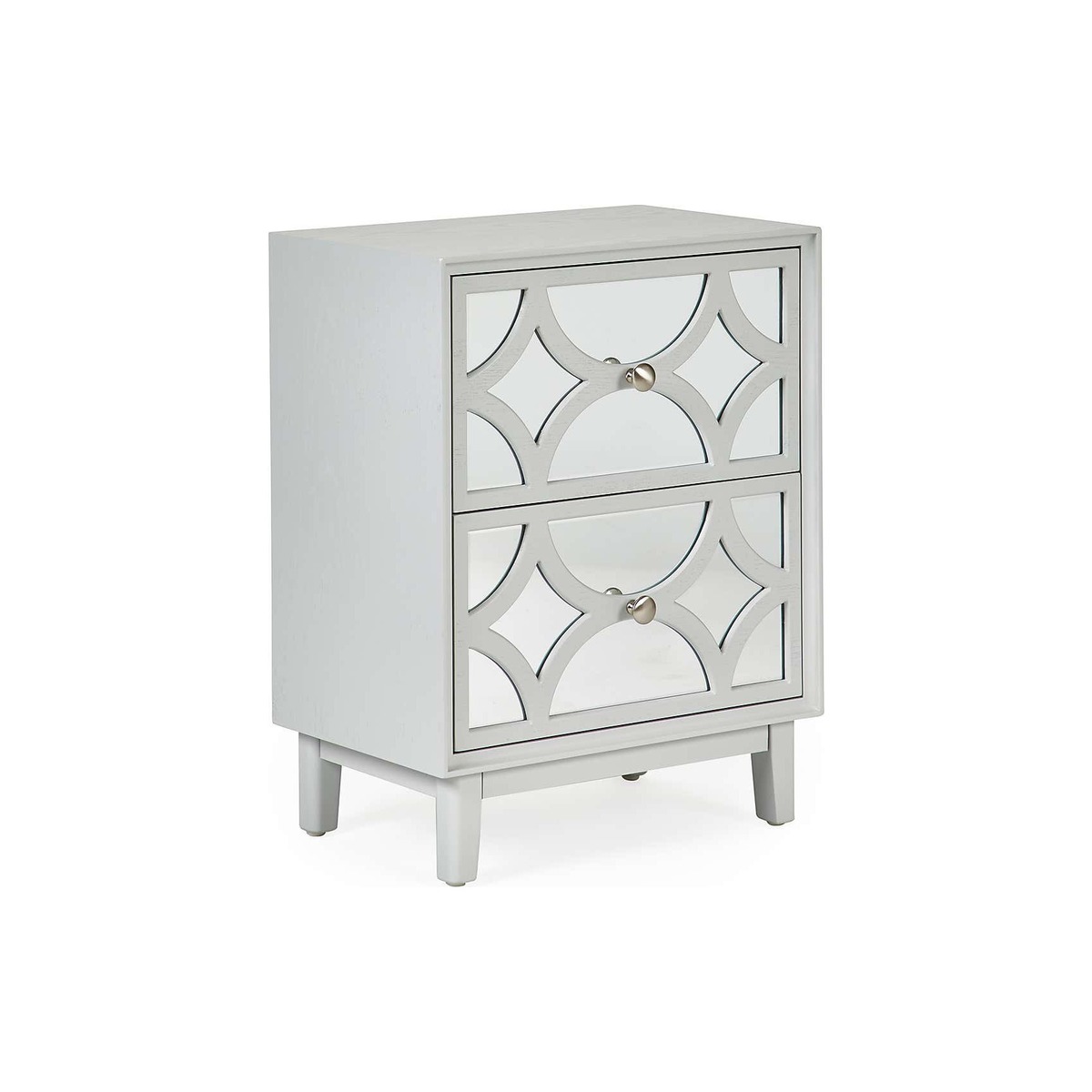 Delphi 2 Drawer Bedside Table Grey – image 2