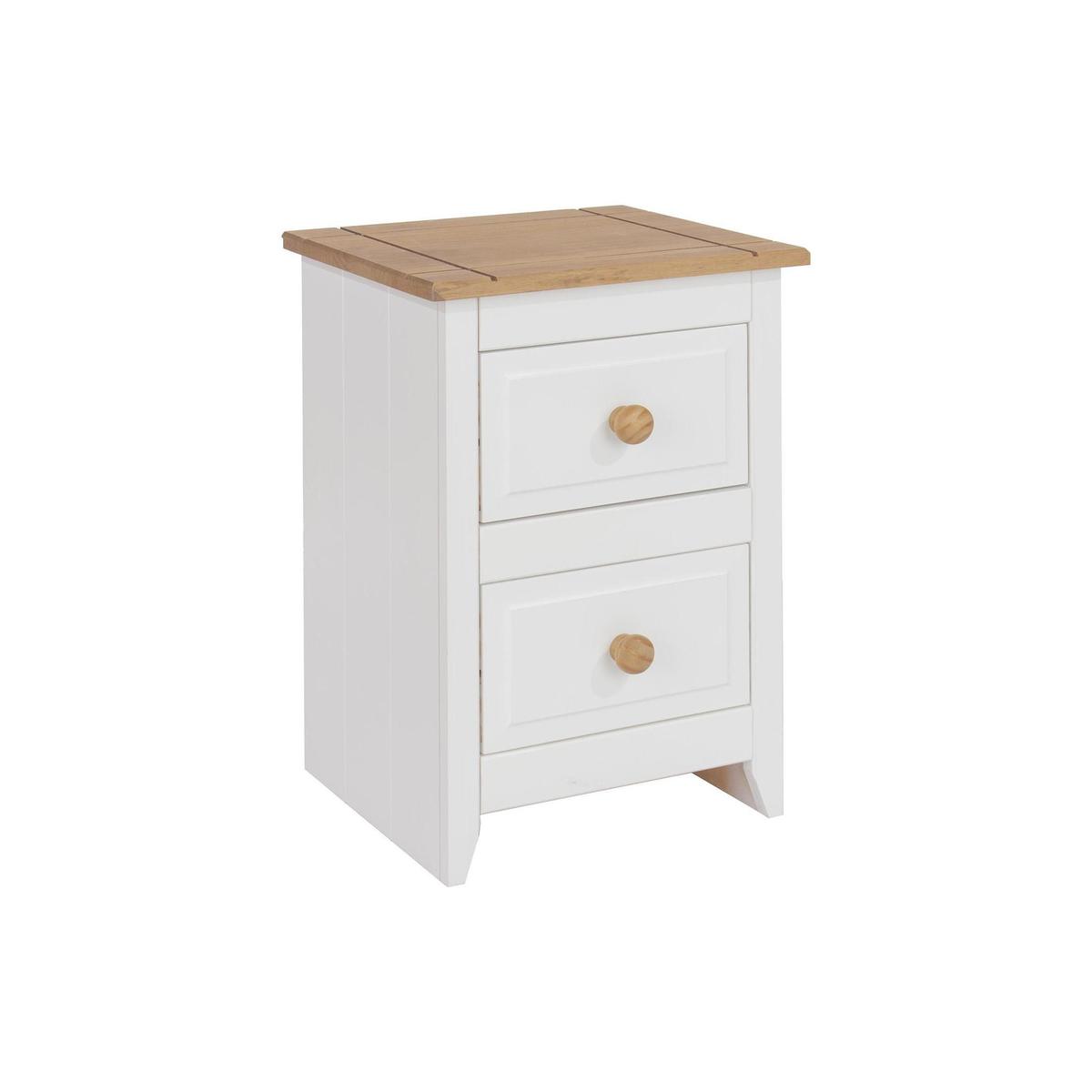 Capri 2 Drawer Petite Bedside Cabinet White – image 2