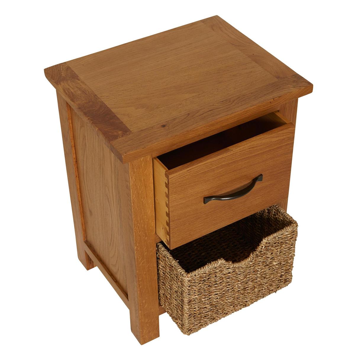 Sidmouth Oak 2 Drawer Bedside Table Natural – image 4
