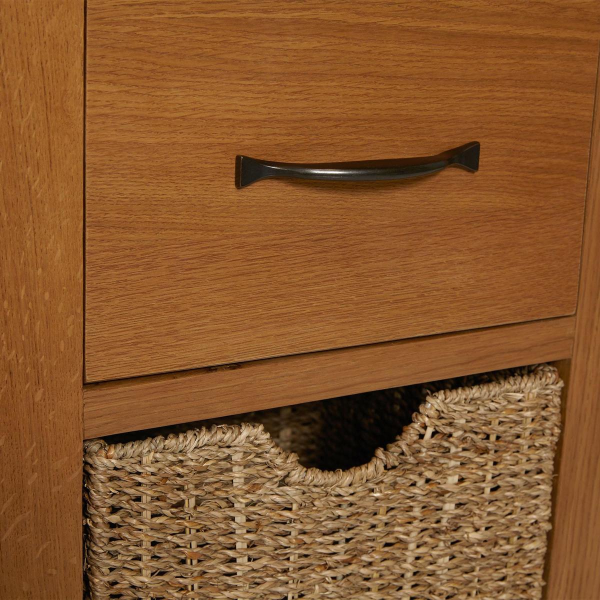 Sidmouth Oak 2 Drawer Bedside Table Natural – image 6