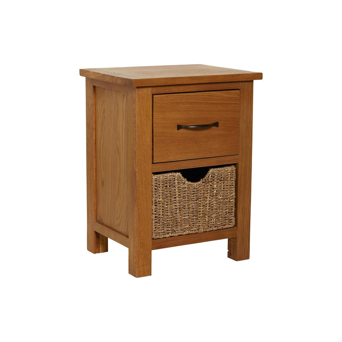 Sidmouth Oak 2 Drawer Bedside Table Natural – image 2