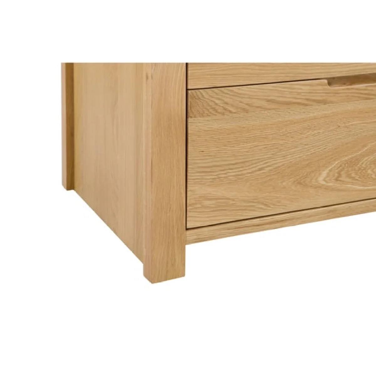 Return - Curve 3 Drawer Bedside Table, Oak – image 5