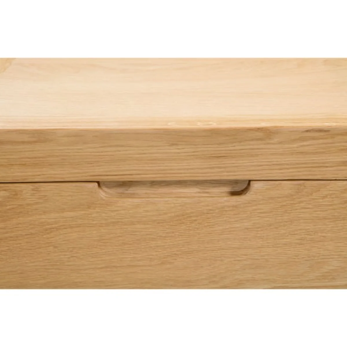 Return - Curve 3 Drawer Bedside Table, Oak – image 6