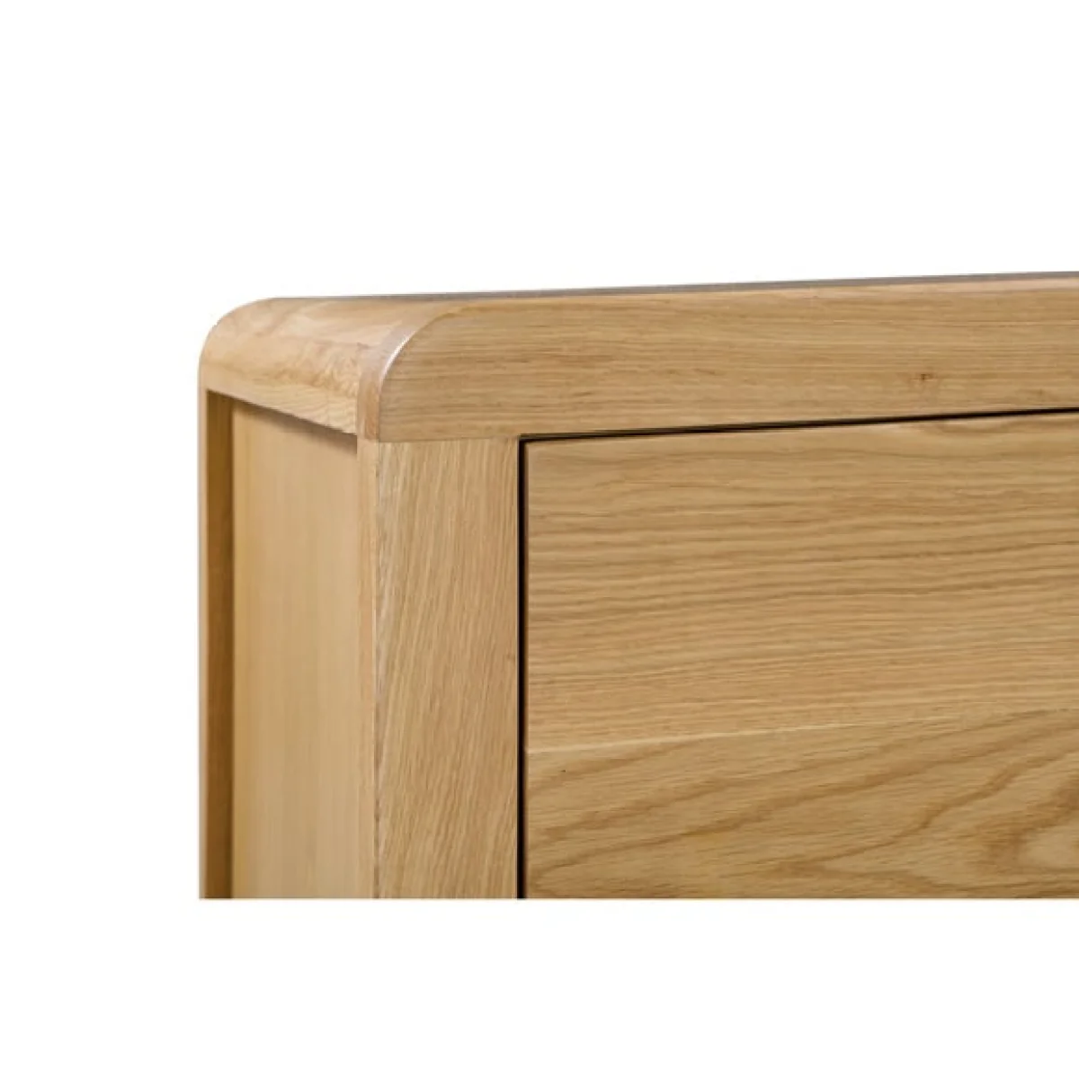 Return - Curve 3 Drawer Bedside Table, Oak – image 8