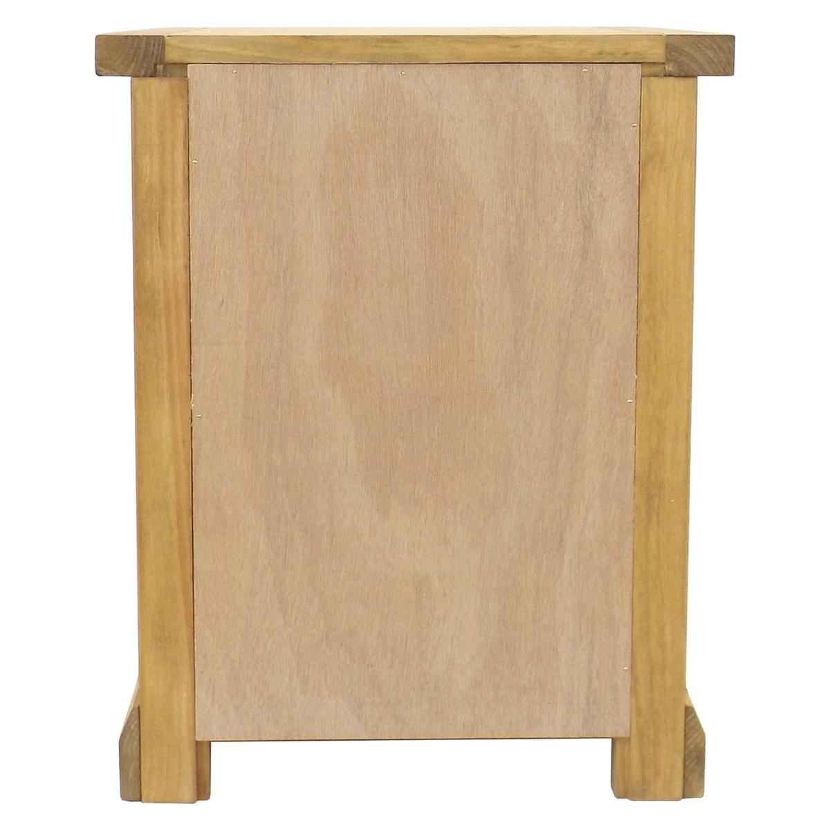 Chamfered Skirt 2 Drawer Bedside Brown – image 5