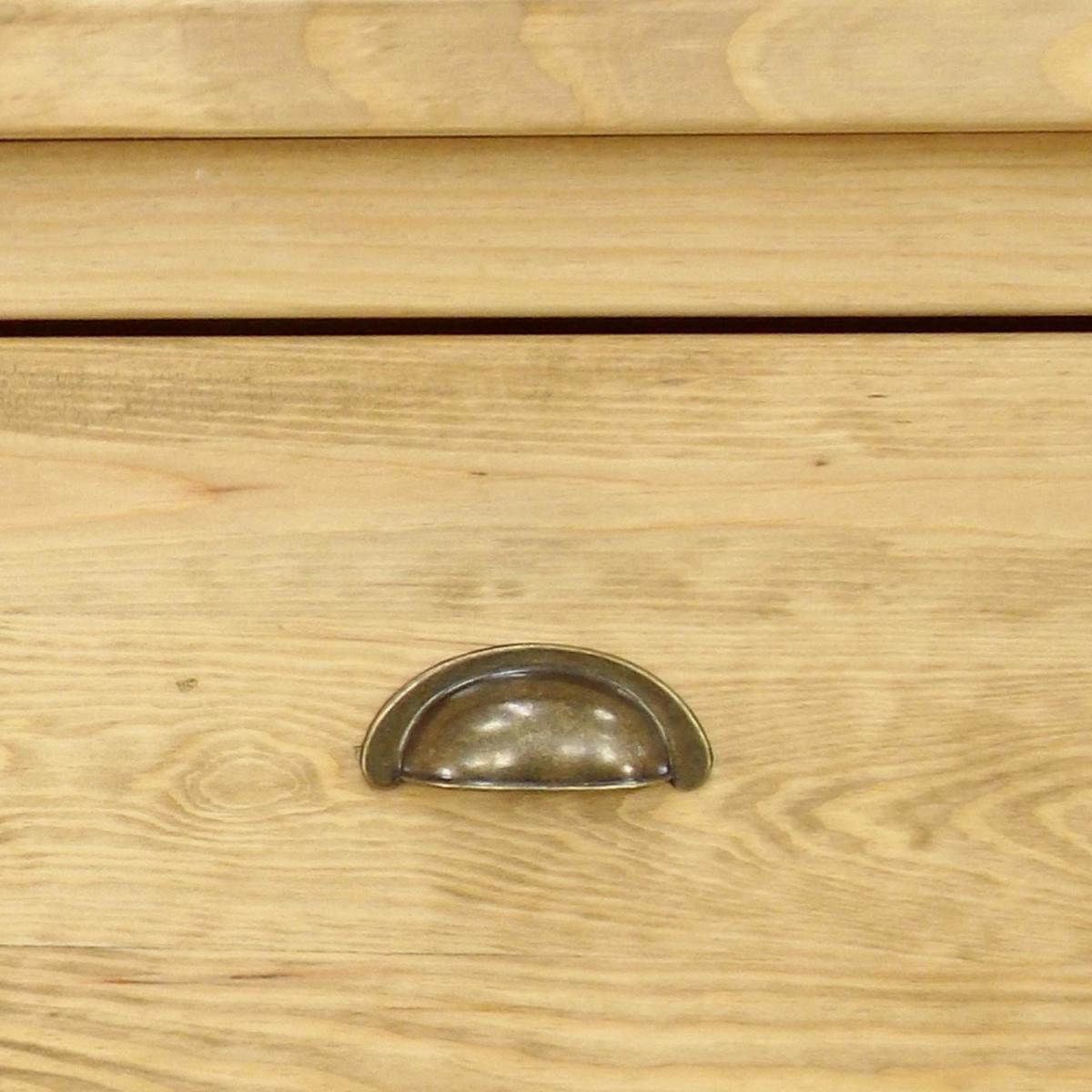 Chamfered Skirt 2 Drawer Bedside Brown – image 6