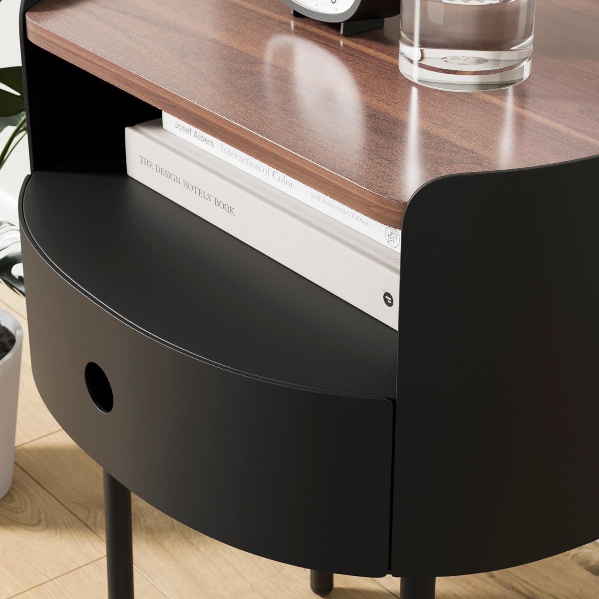 Elements Griffin Compact Bedside Table Black – image 5