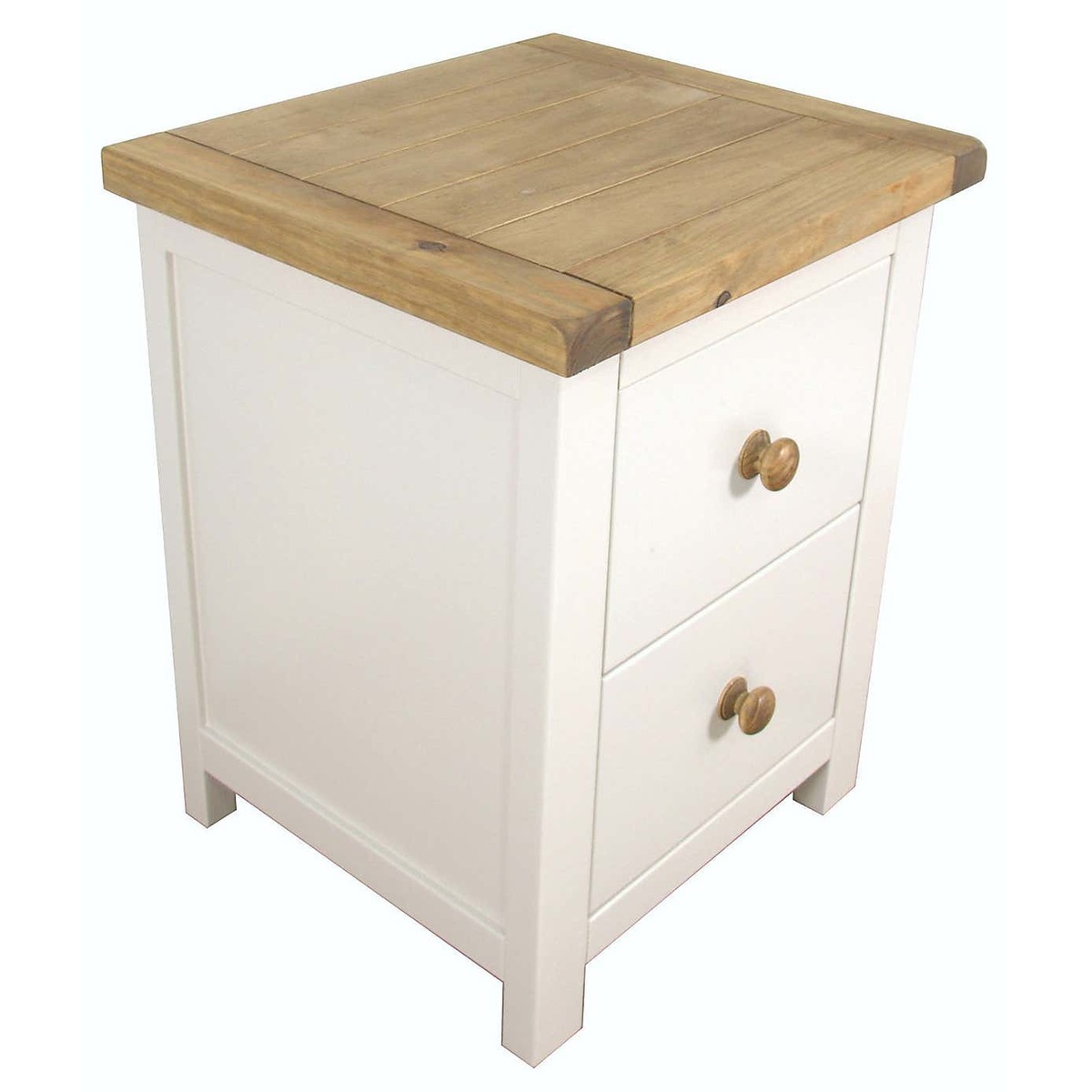 Kansas Wooden 2 Drawer Wide Bedside White – image 4