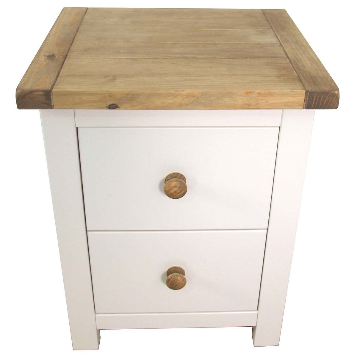 Kansas Wooden 2 Drawer Wide Bedside White – image 5