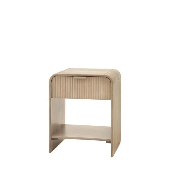 Cedar & Sage Ontario Mango Wood 1 Drawer Wide Bedside Table – image 6