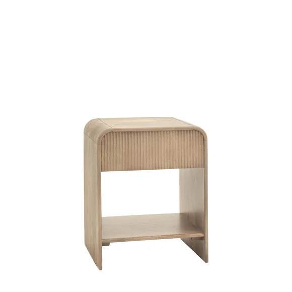 Cedar & Sage Ontario Mango Wood 1 Drawer Wide Bedside Table – image 8