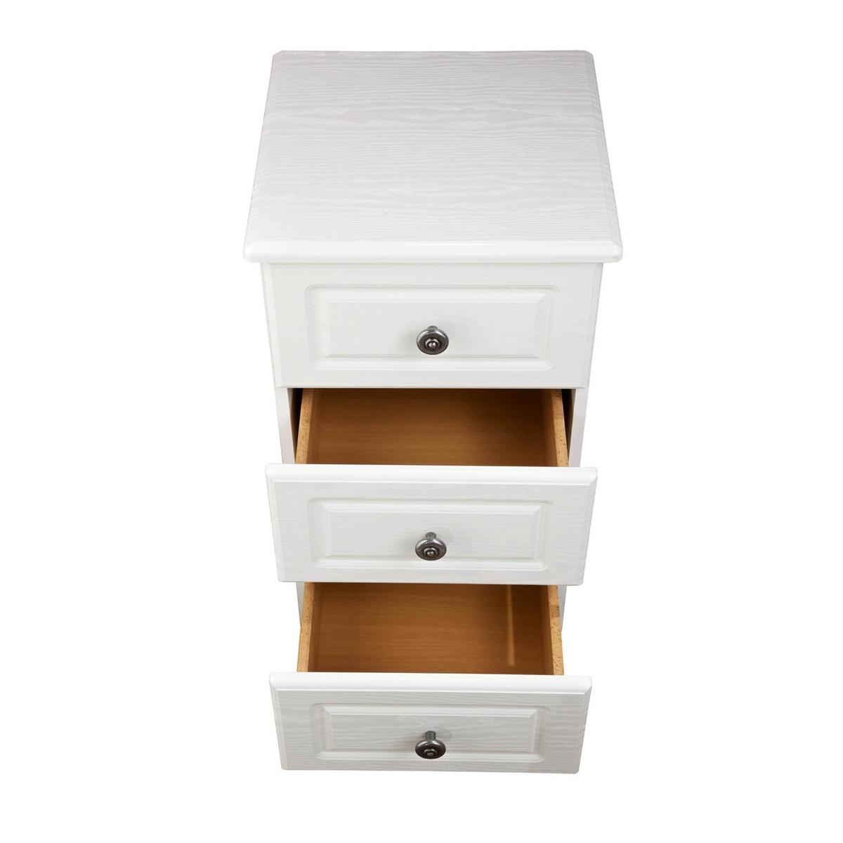 Pembroke White Bedside Table White – image 3