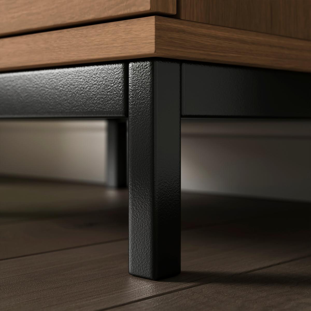 Reynolds 2 Drawer Bedside Table Rustic Oak Effect – image 5