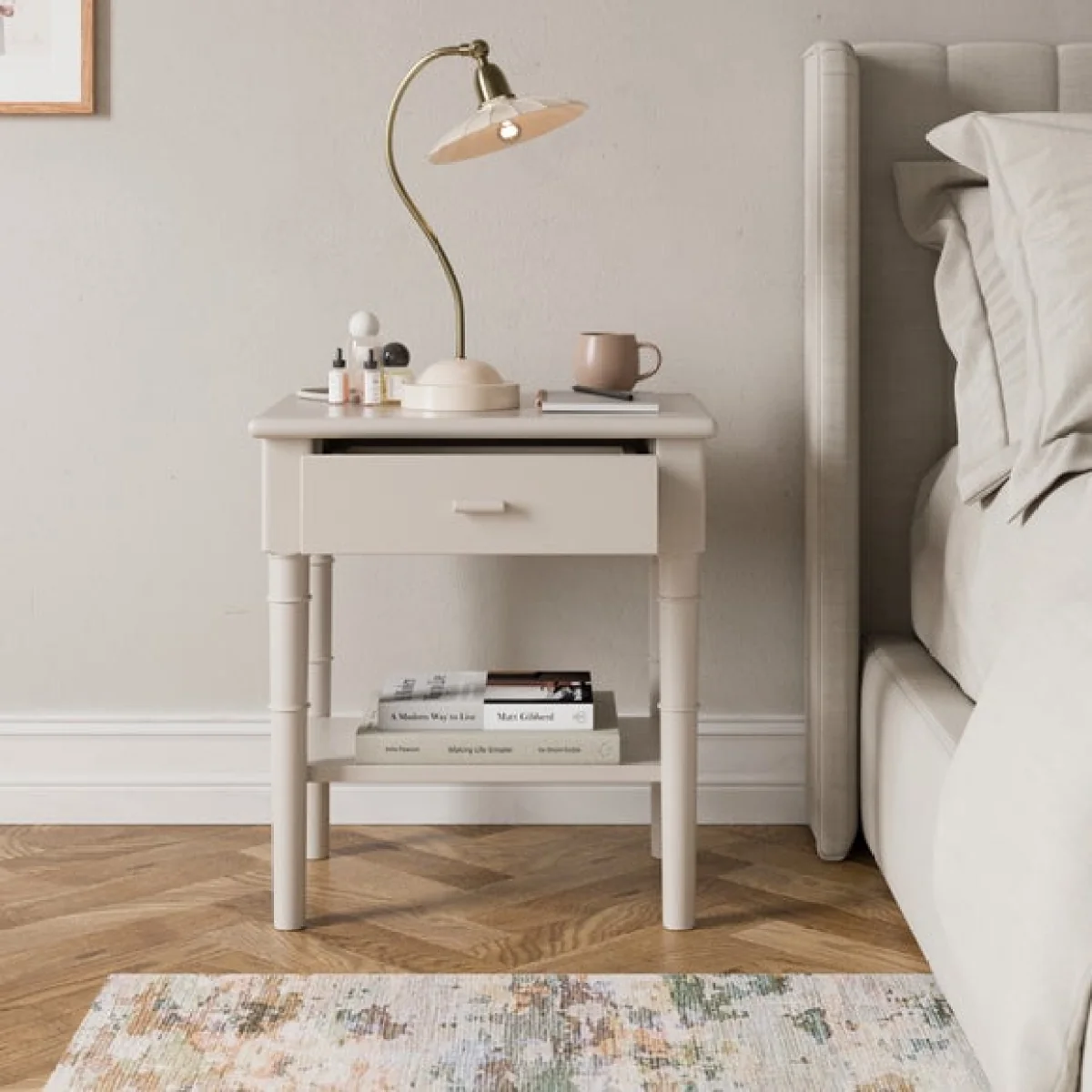 Dulcie 1 Drawer Bedside Table – image 2