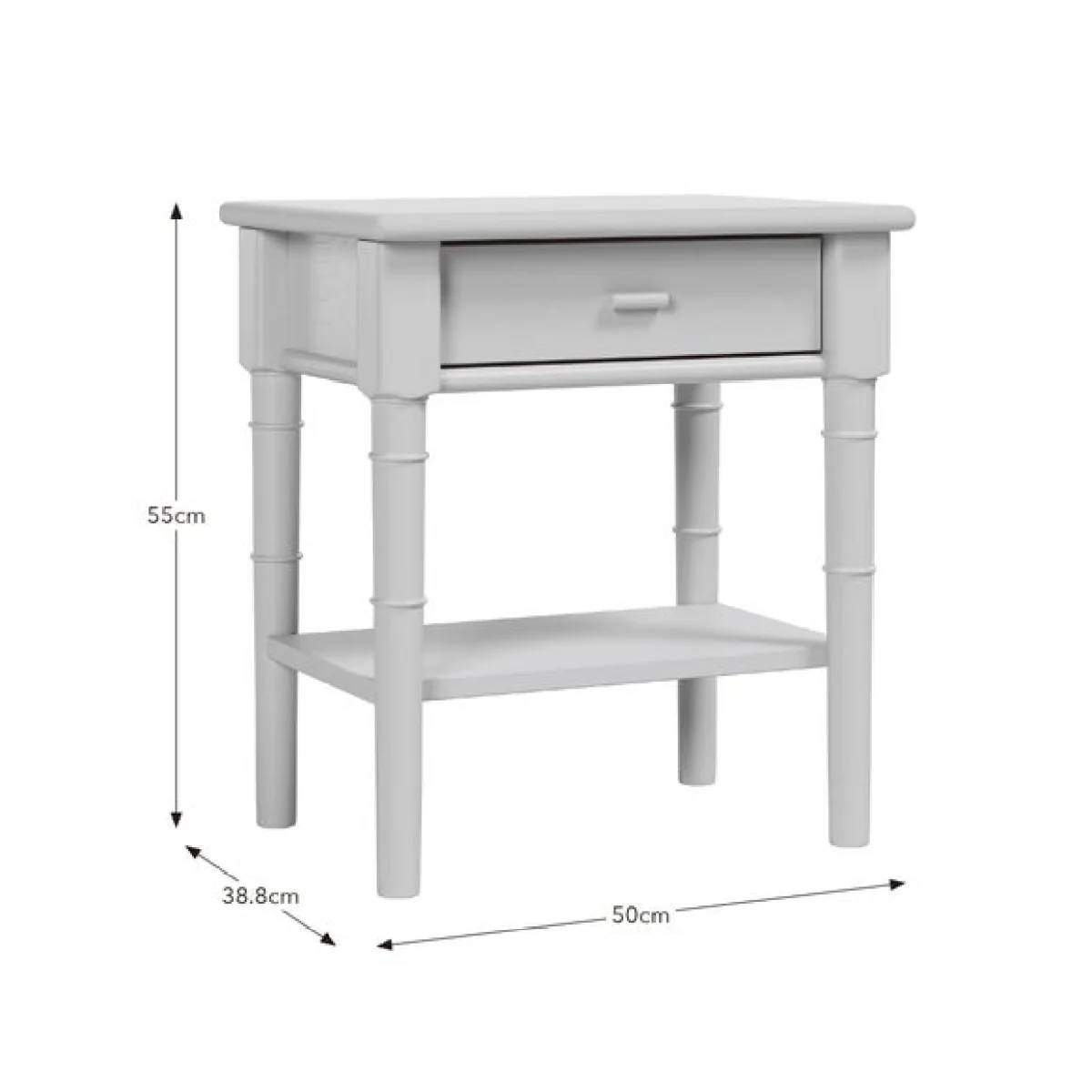 Dulcie 1 Drawer Bedside Table – image 8