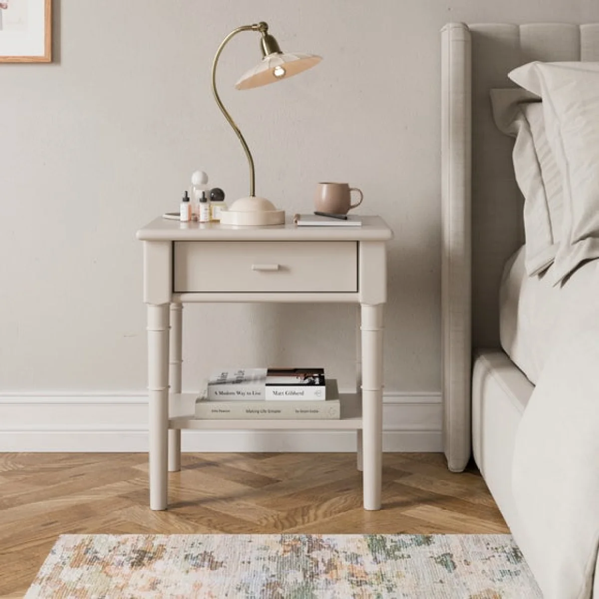 Dulcie 1 Drawer Bedside Table – image 1