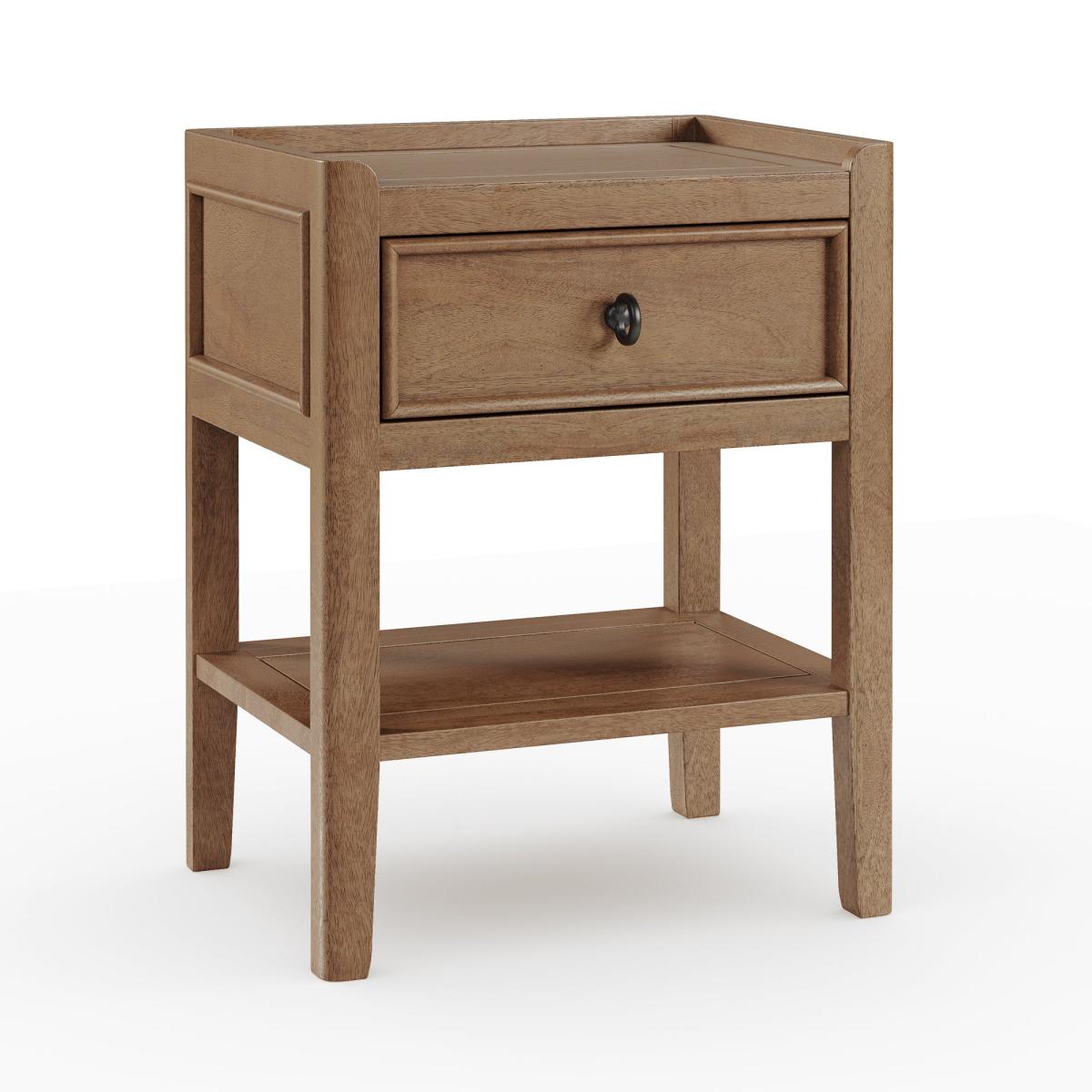 Portland 1 Drawer Bedside Natural – image 2