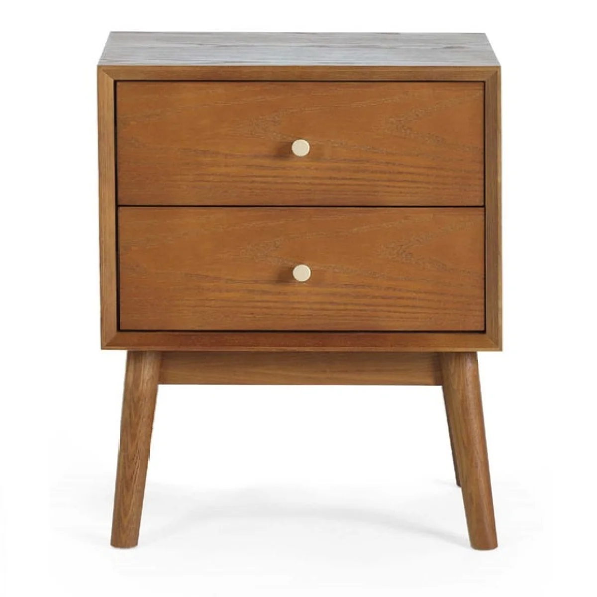 Return - Lowry 2 Drawer Bedside Table, Dark Wood – image 3
