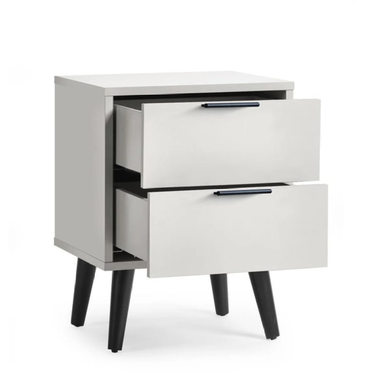 Return - Alba 2 Drawer Bedside Table, Silk Grey – image 3