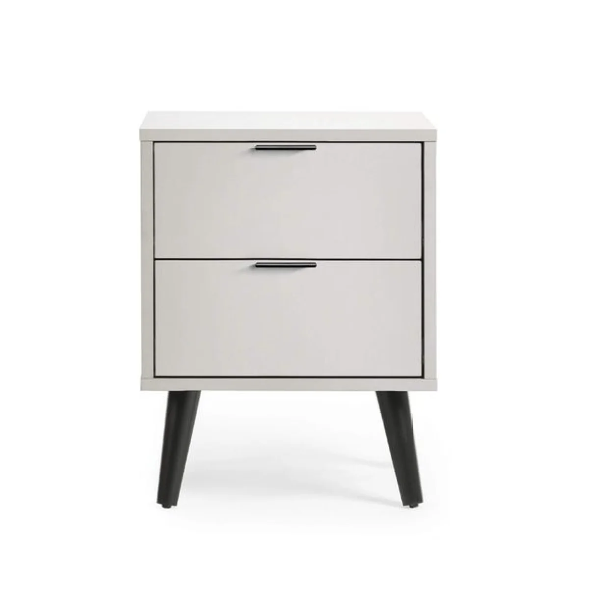 Return - Alba 2 Drawer Bedside Table, Silk Grey – image 4