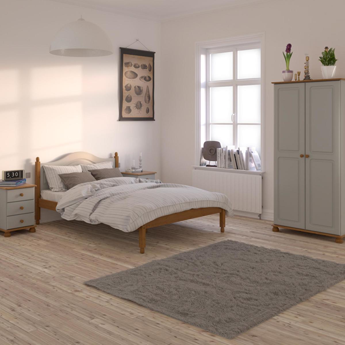 Colburn Grey 3 Drawer Bedside Grey – image 8