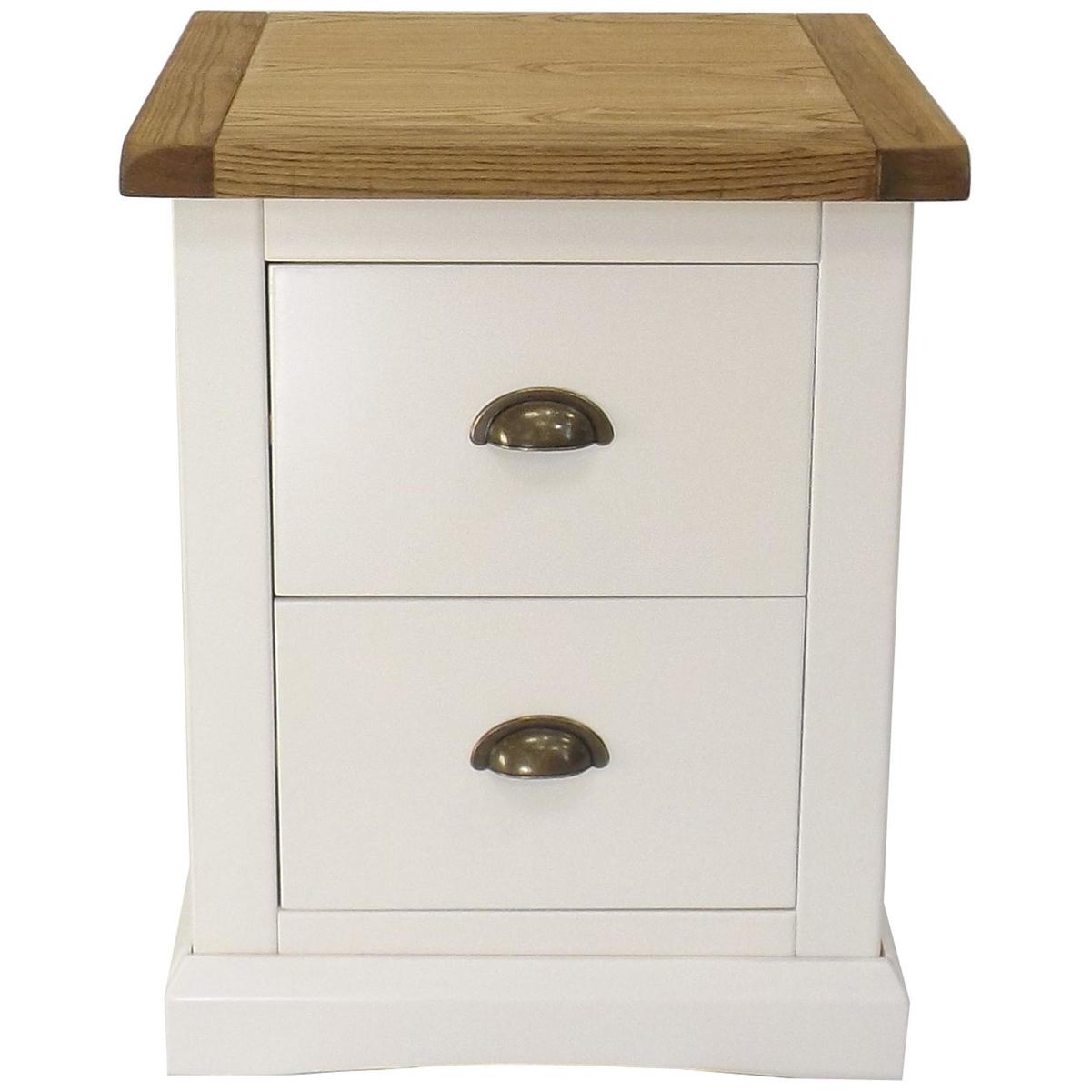 Harper 2 Drawer Wide Bedside White – image 3