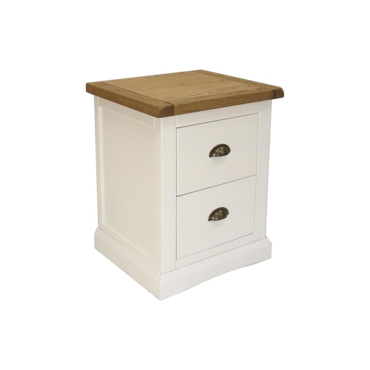 Harper 2 Drawer Wide Bedside White – image 2