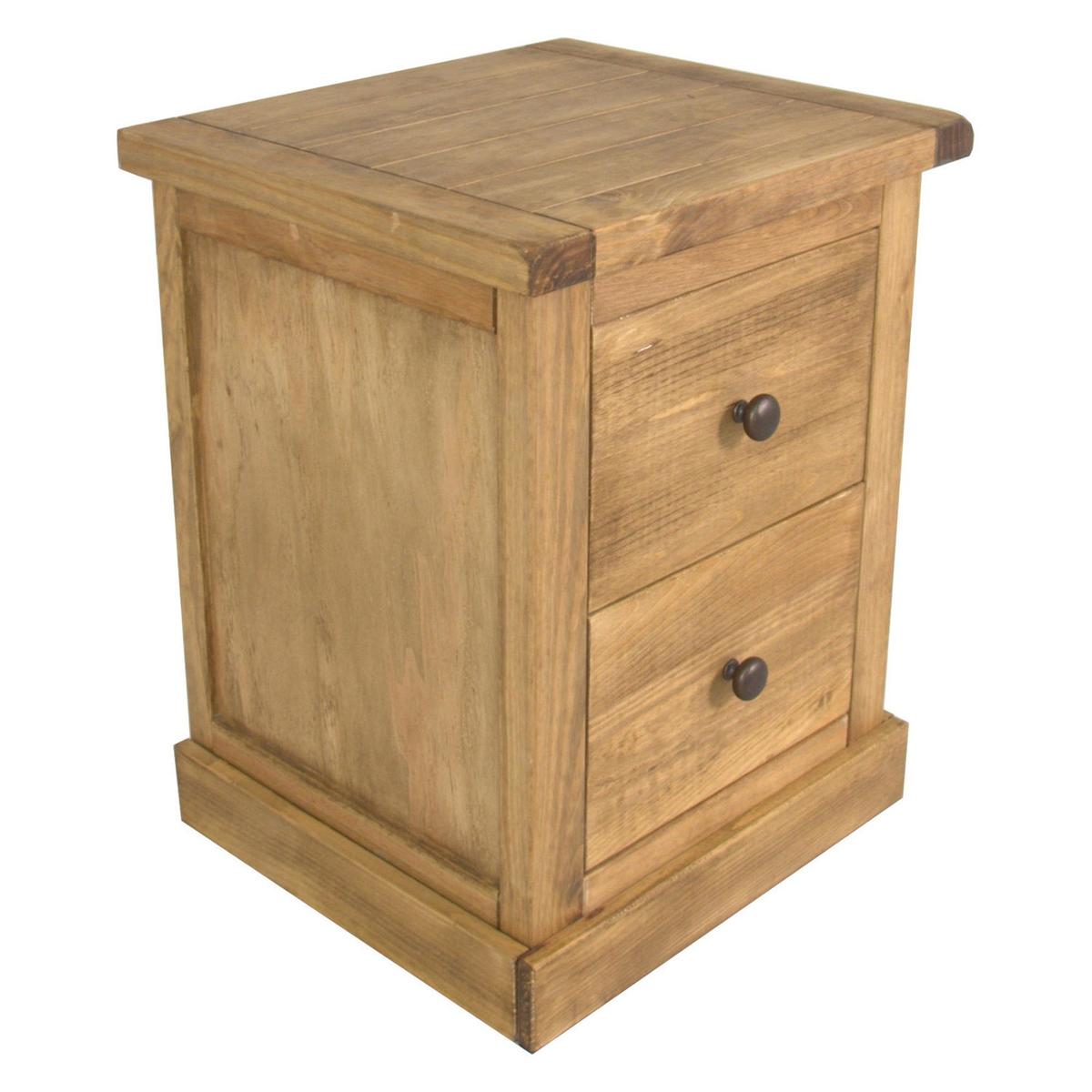 Glade 2 Drawer Wide Bedside Brown – image 4