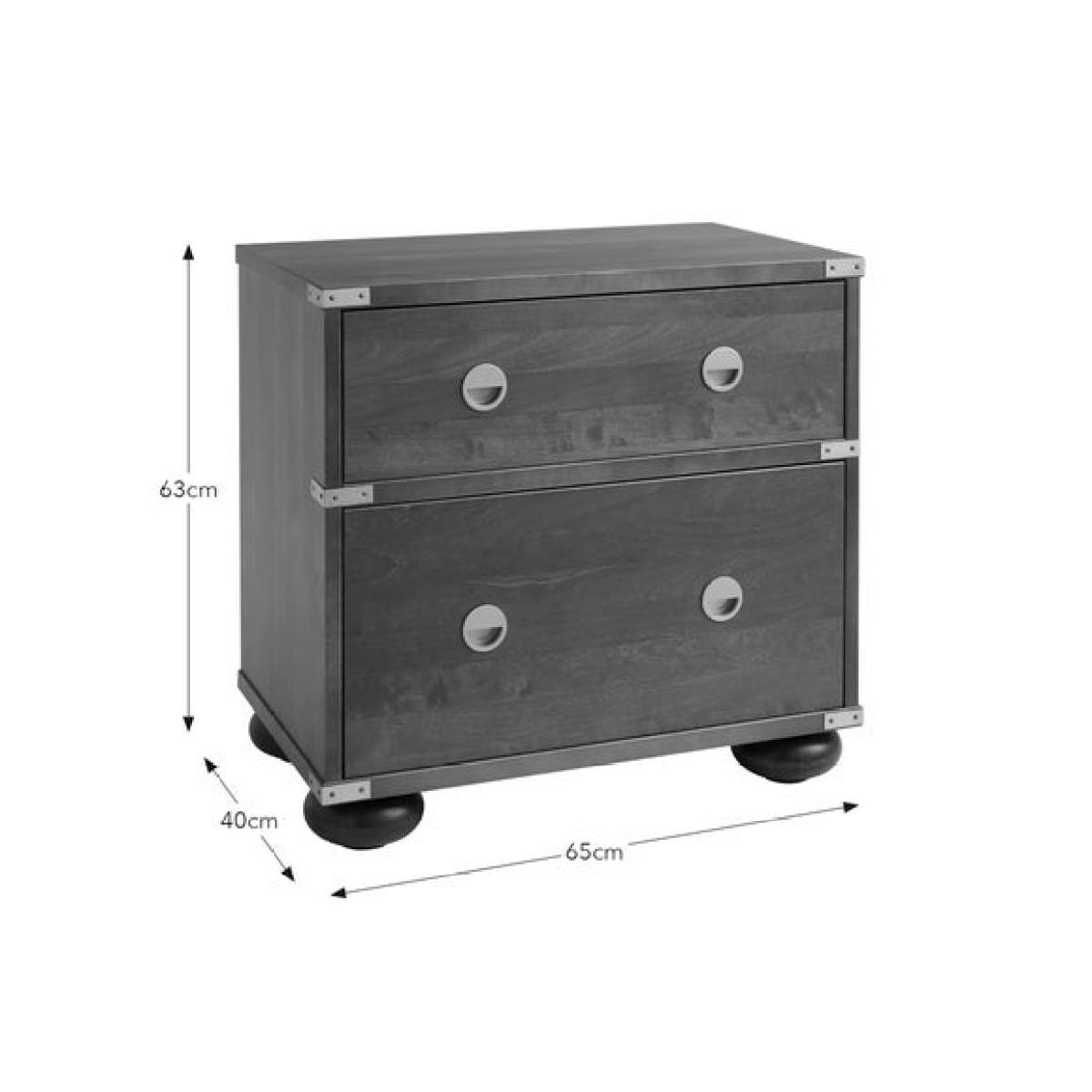 Signature 2 Drawer Bedside Table – image 7