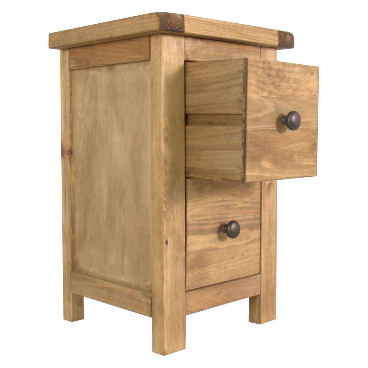 Sanford 2 Drawer Bedside Table Natural – image 3
