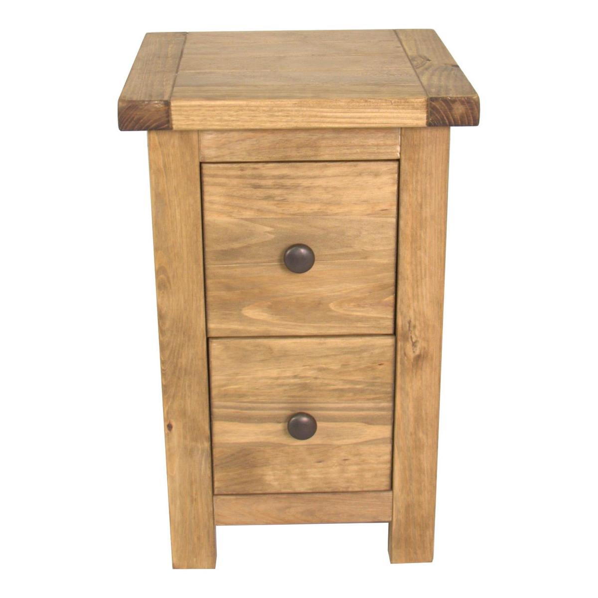 Sanford 2 Drawer Bedside Table Natural – image 5