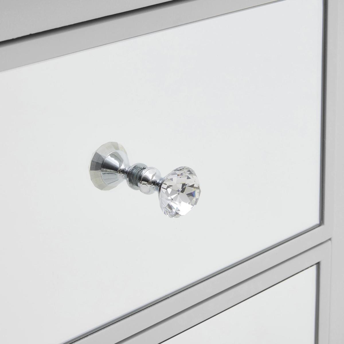 Palais Mirrored Grey 2 Drawer Bedside Table Grey – image 7