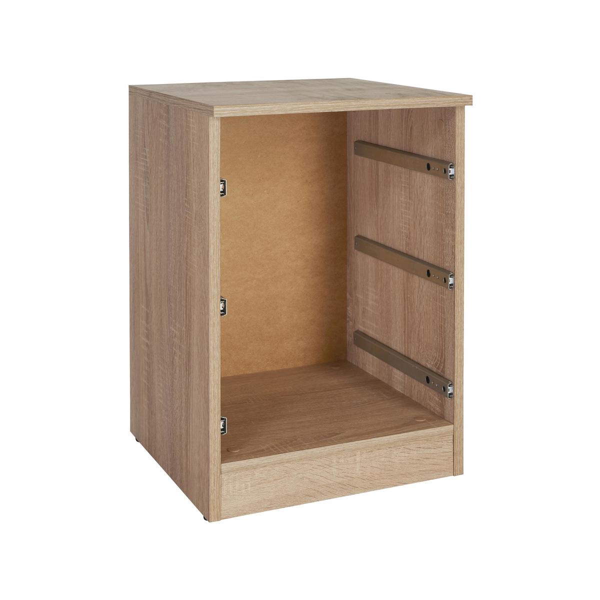 Hyde 3 Drawer Bedside White/Natural – image 2