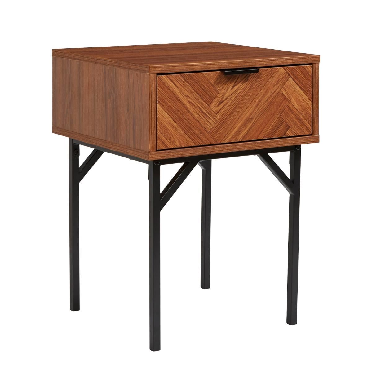 Rowe 1 Drawer Bedside Table Brown – image 2