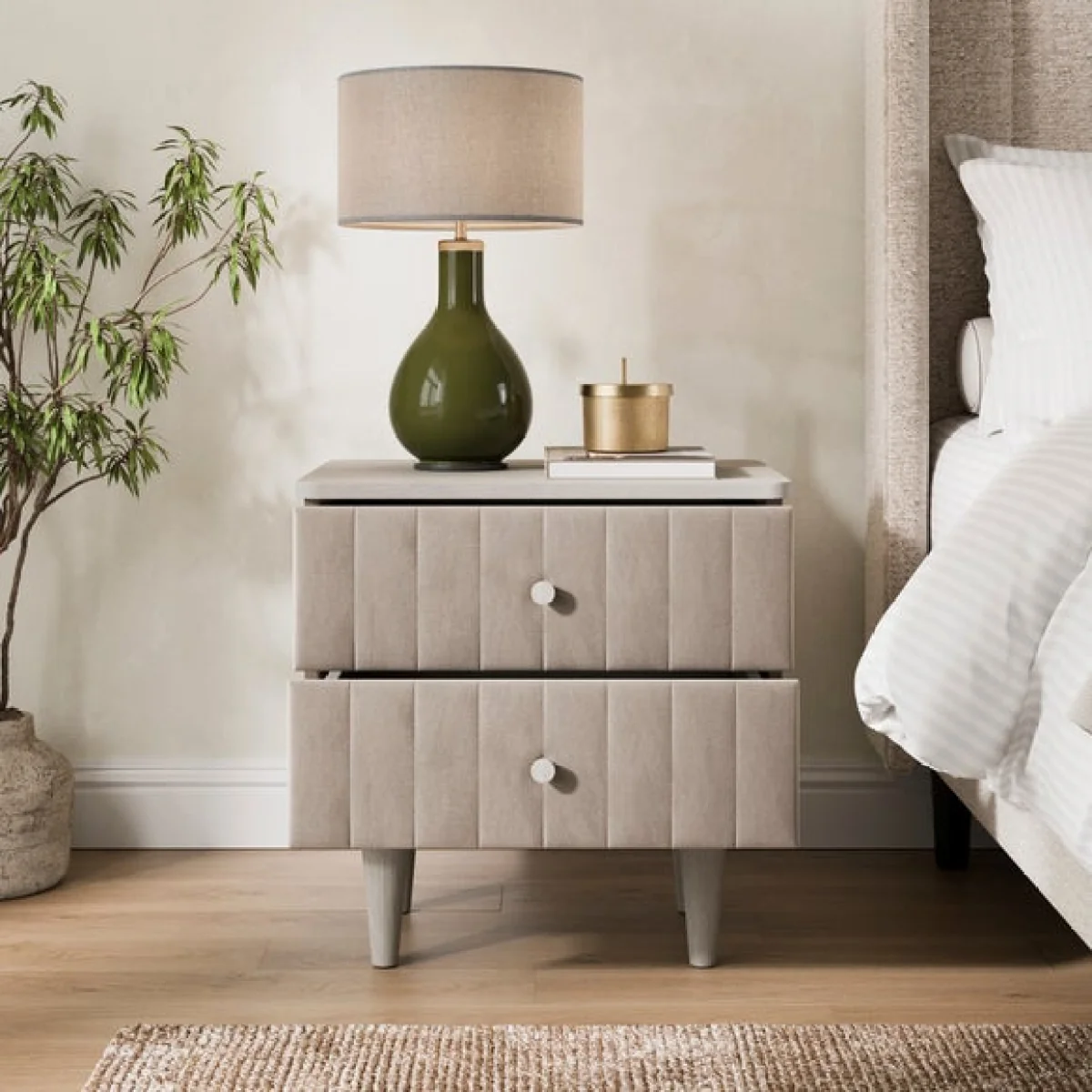 Alara 2 Drawer Bedside Table – image 2