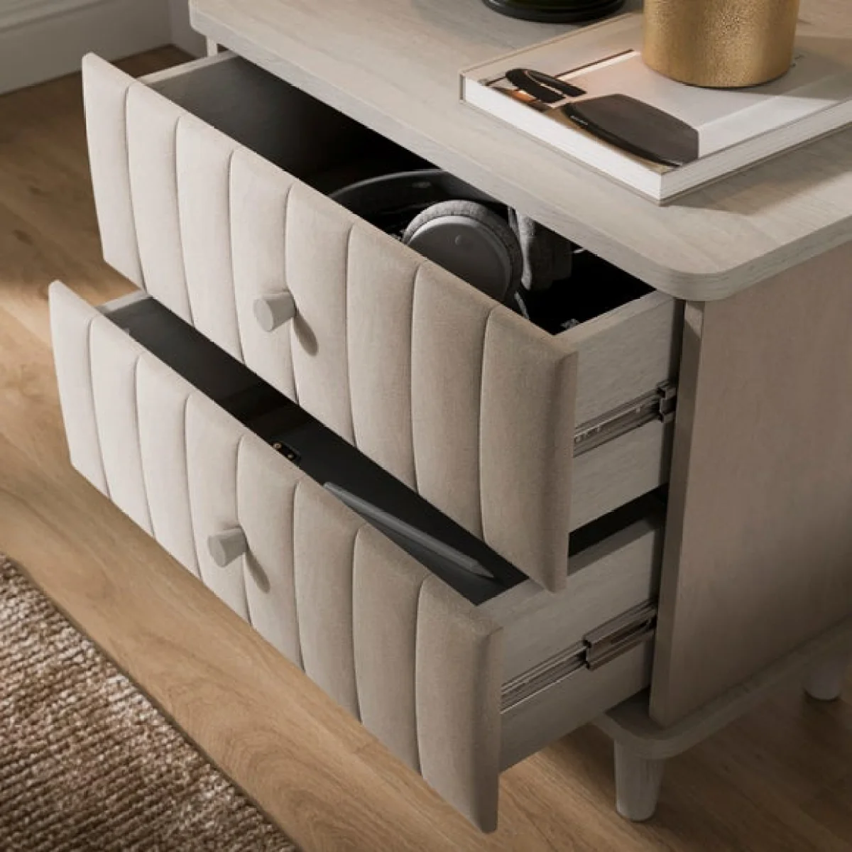 Alara 2 Drawer Bedside Table – image 3