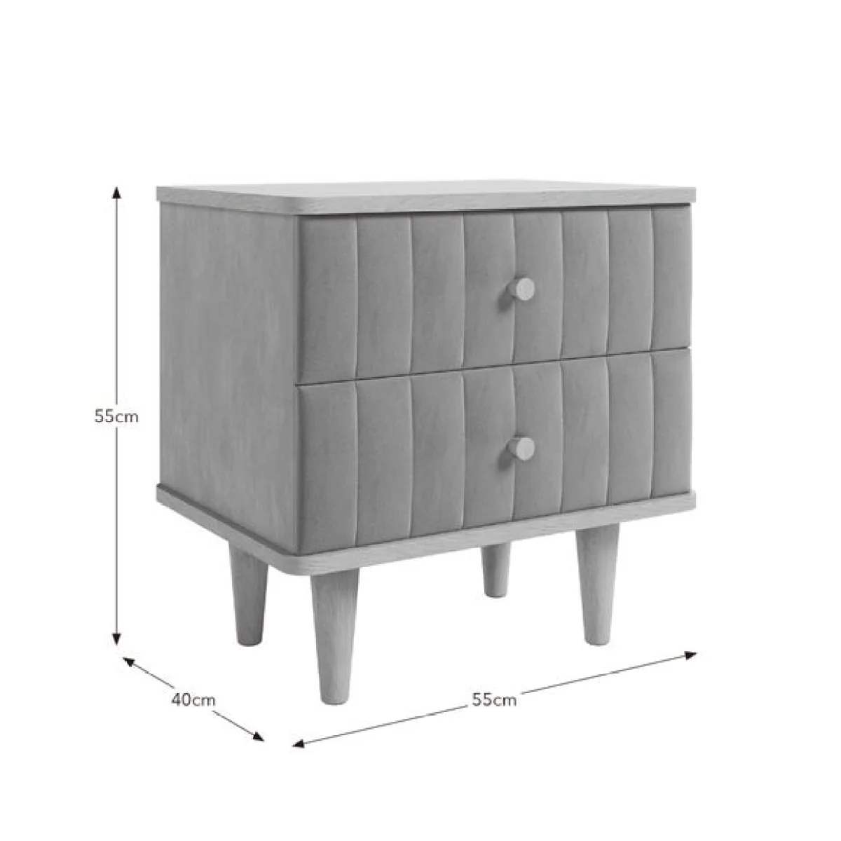 Alara 2 Drawer Bedside Table – image 9