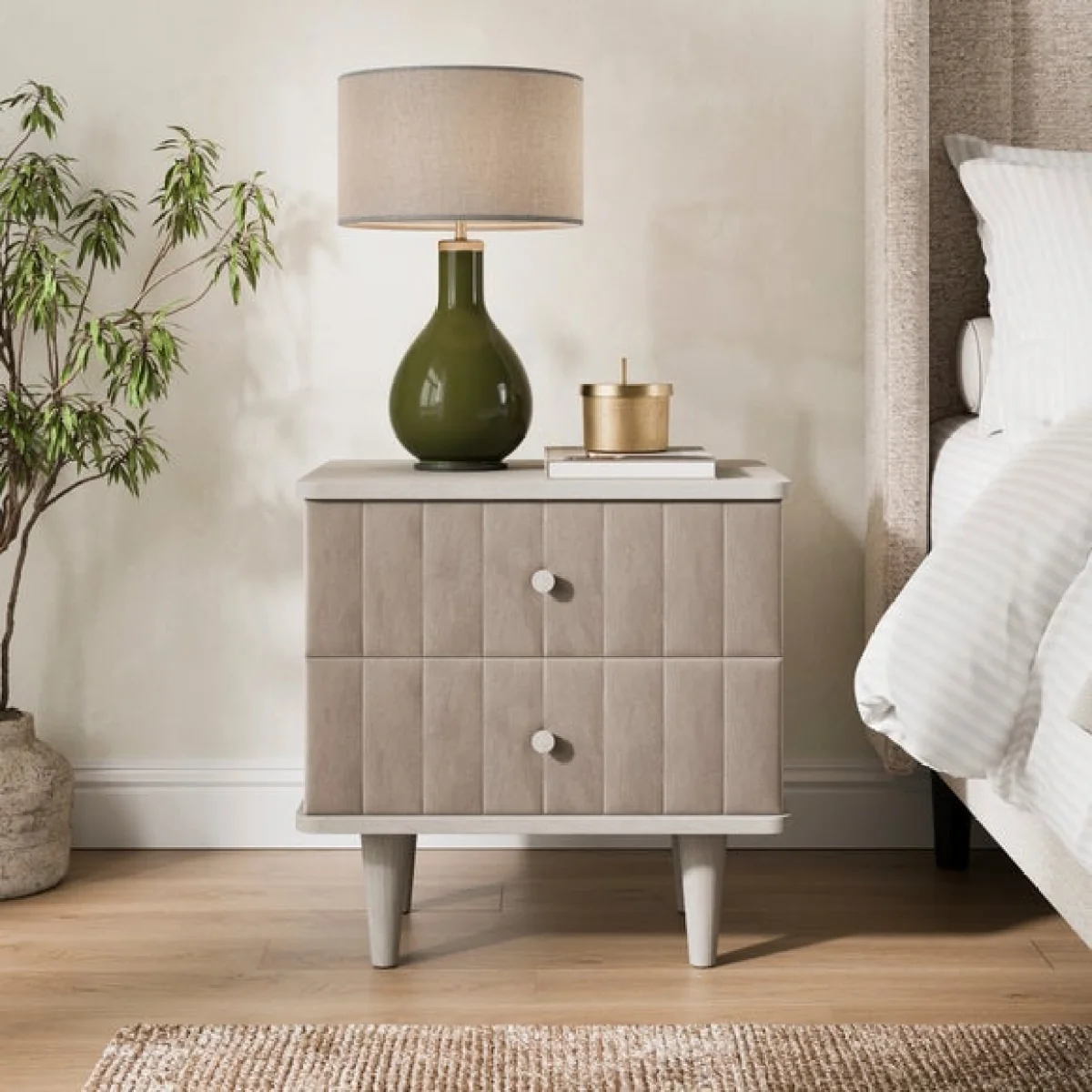 Alara 2 Drawer Bedside Table – image 1