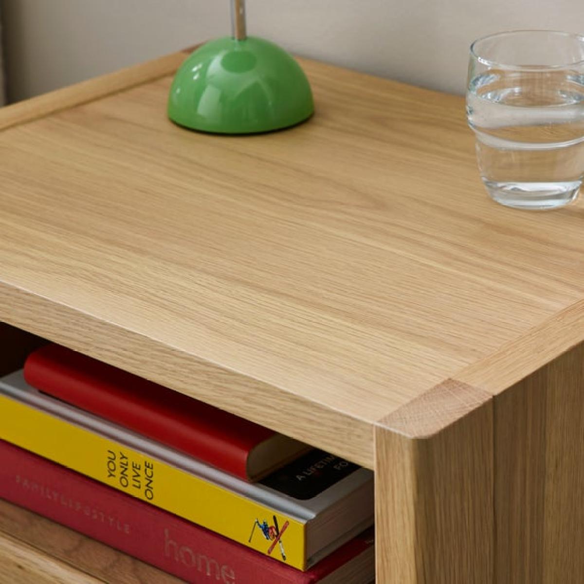 Return - Elements Holmes Compact Bedside Table, Oak – image 4