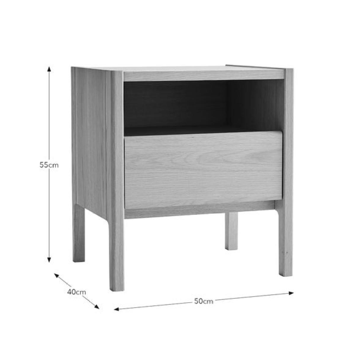 Return - Elements Holmes Compact Bedside Table, Oak – image 7