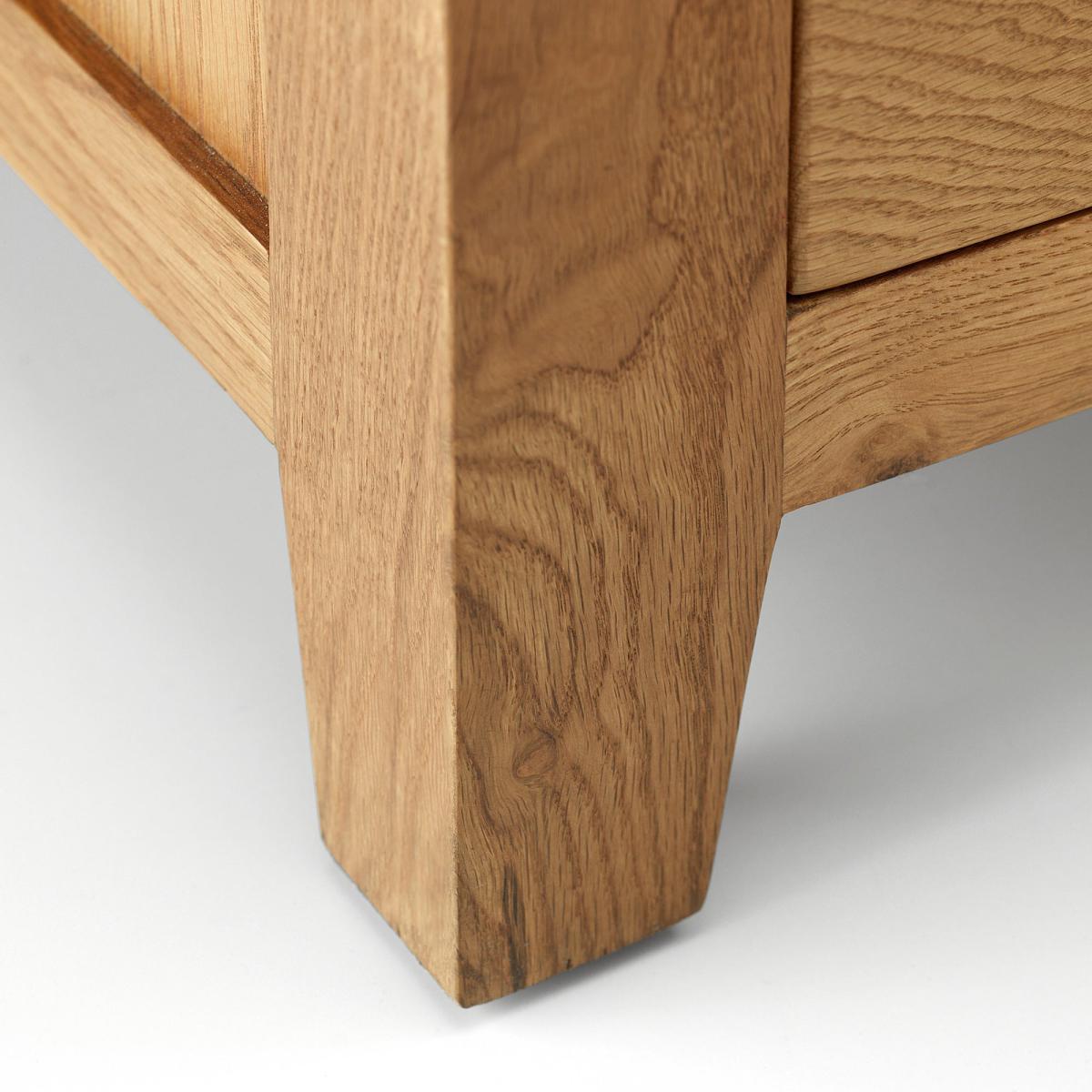 Marlborough 1 Drawer Bedside Table Mid Oak (Brown) – image 2