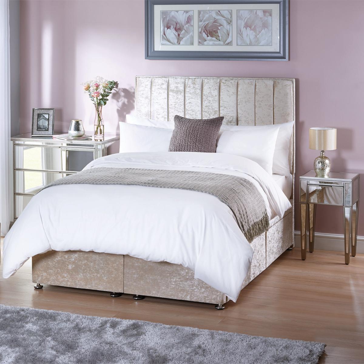 Fitzgerald Mirrored Nightstand Silver – image 2