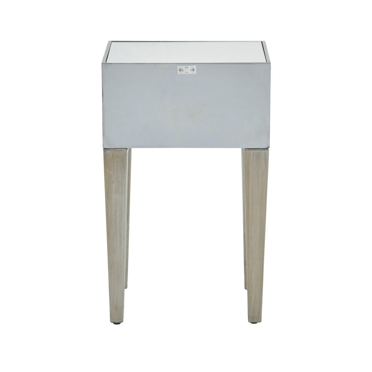 Fitzgerald Mirrored Nightstand Silver – image 8