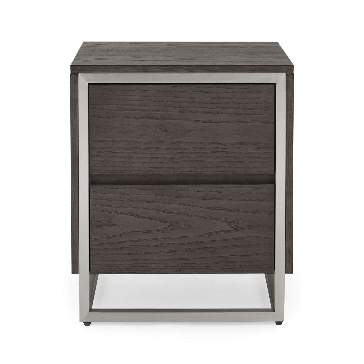 Logan Bedside Table Grey – image 2