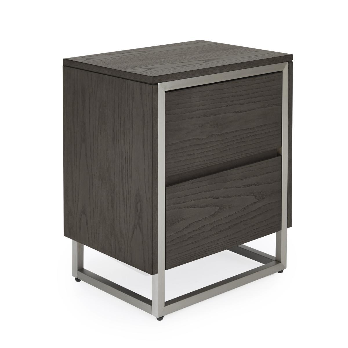 Logan Bedside Table Grey – image 3
