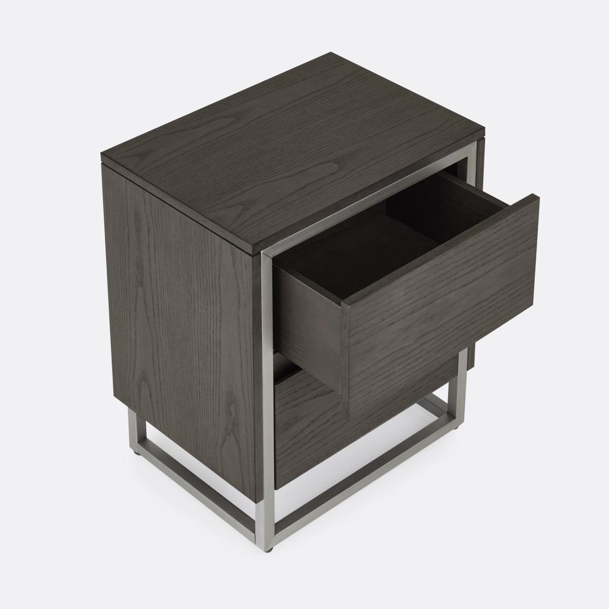 Logan Bedside Table Grey – image 4