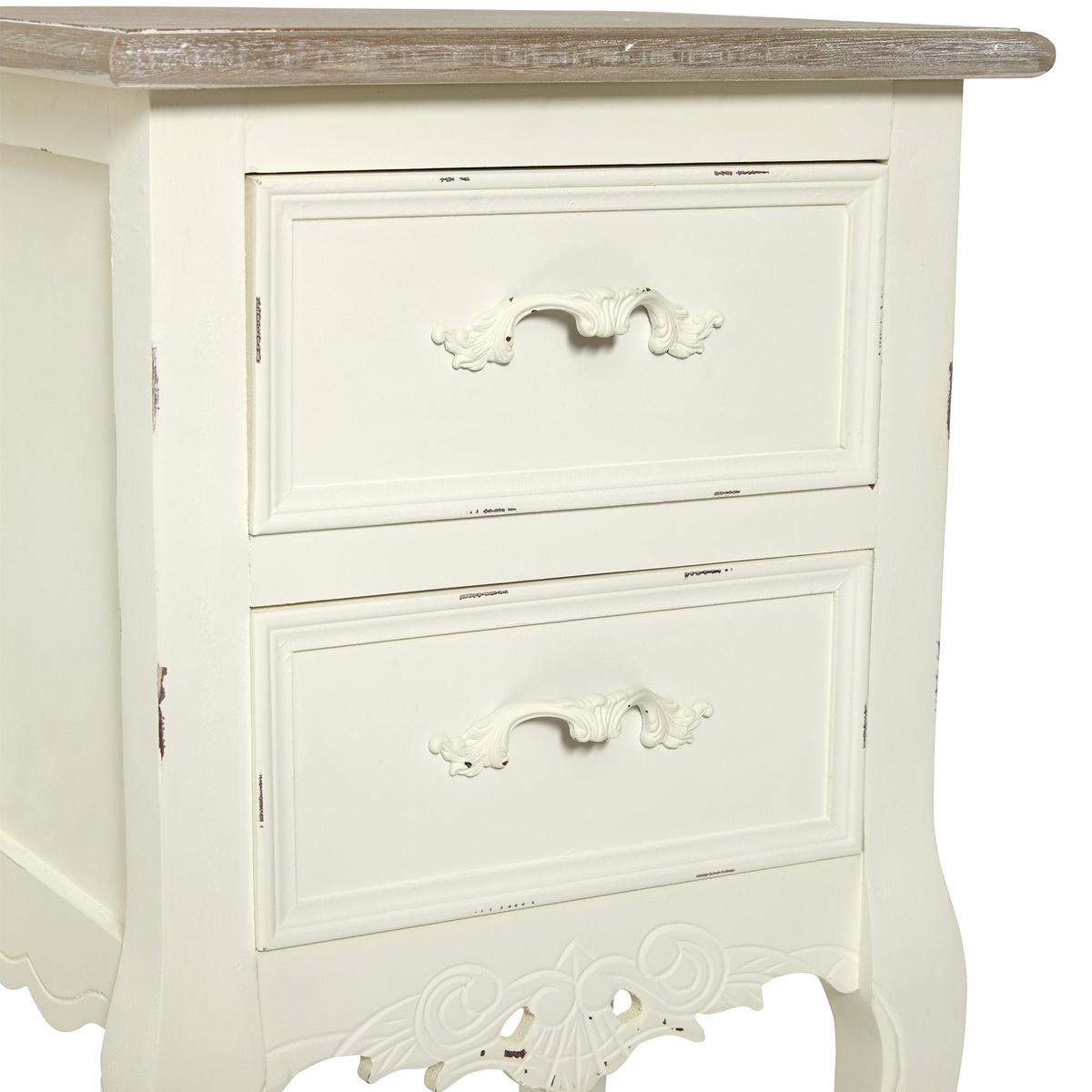Camille Ivory 2 Drawer Bedside Table Cream – image 5