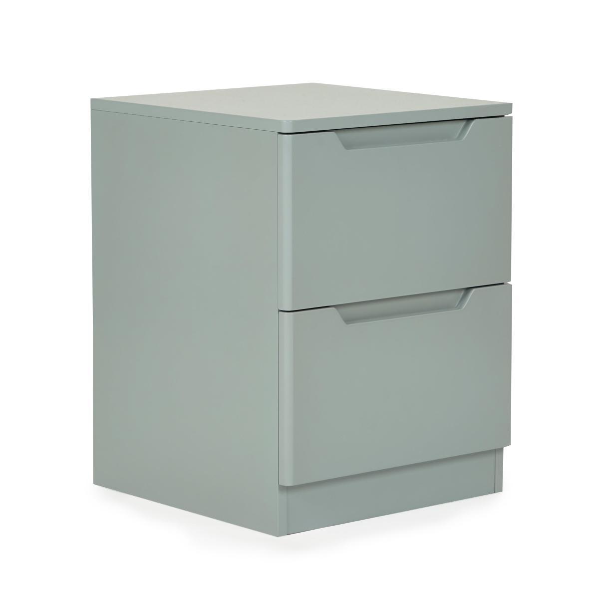 Larson 2 Drawer Grey Bedside Table Grey – image 2