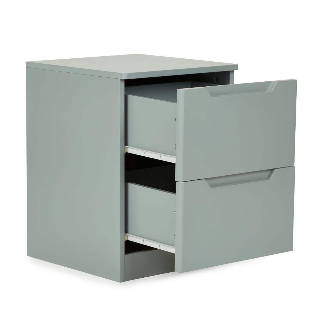 Larson 2 Drawer Grey Bedside Table Grey – image 4