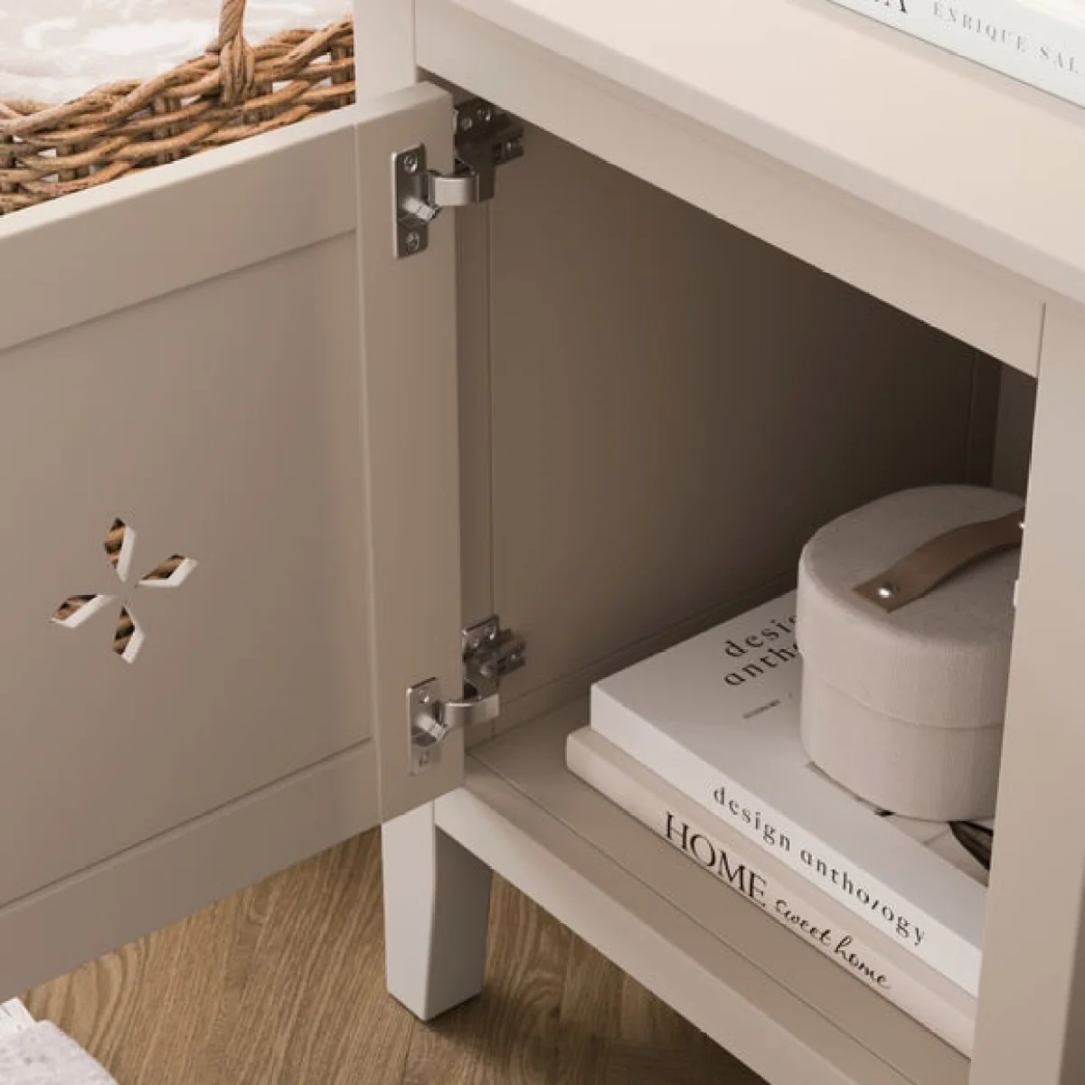 Lynton Petal Cut Out 1 Door Bedside Table – image 3
